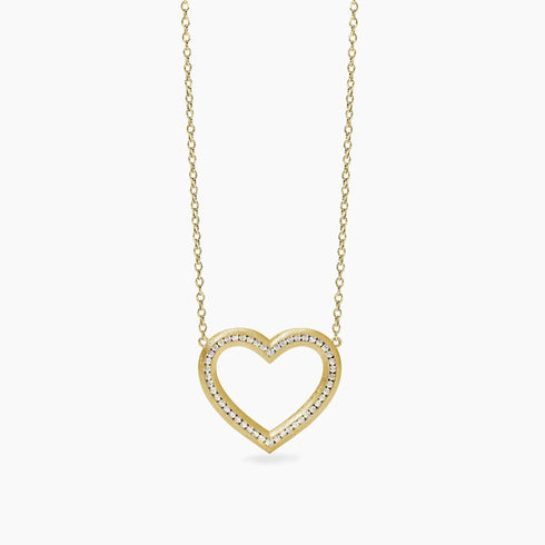 Girocollo MABINA 553849 VERA Argento Dorato con Cuore | Gioiellitosti.it