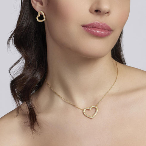 Girocollo MABINA 553849 VERA Argento Dorato con Cuore | Gioiellitosti.it