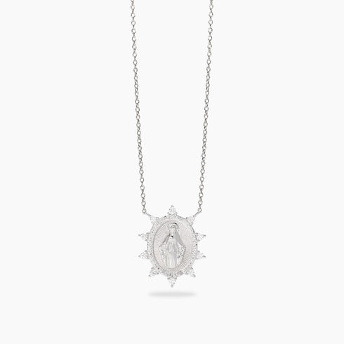 Girocollo Mabina 553893 Argento 925 Madonnina Zirconi PROTEGGIMI Donna | Gioielli Tosti