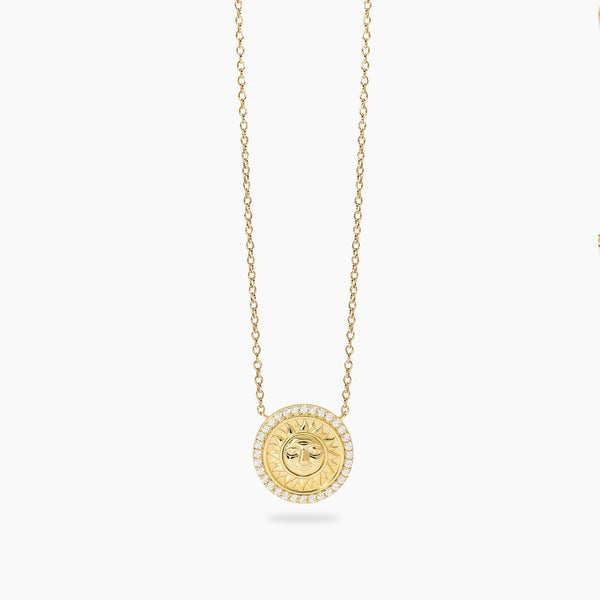 Girocollo Mabina 553901 Argento 925 Zirconi Sole Oro 18K FOLLOW THE SUN Donna | Gioielli Tosti