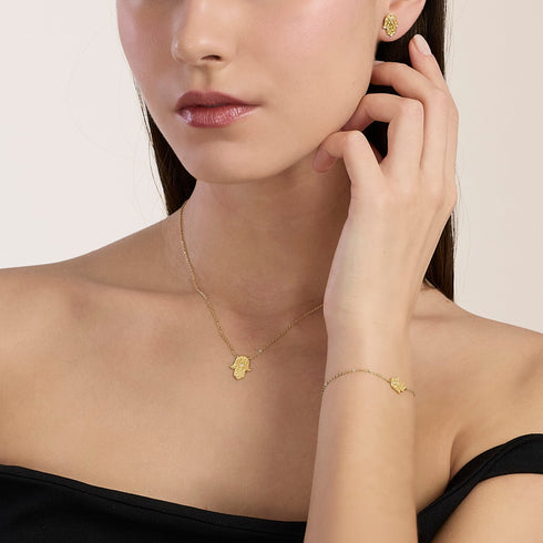 Girocollo Mabina 553902 Argento 925 Dorato Fatima Donna | Gioielli Tosti