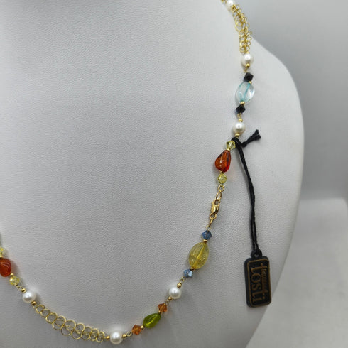 Girocollo Oro 18k con pietre colorate 50 cm 10.6 gr | Gioiellitosti.it