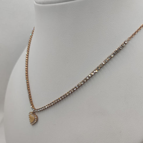 Girocollo tennis Liu Jo LJ1557 ciondolo cuore e cristalli | Gioiellitosti.it