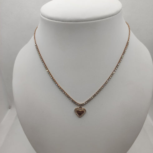 Girocollo tennis Liu Jo LJ1557 ciondolo cuore e cristalli | Gioiellitosti.it