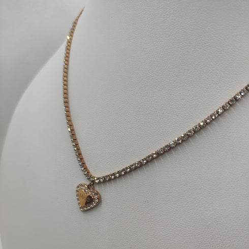 Girocollo tennis Liu Jo LJ1557 ciondolo cuore e cristalli | Gioiellitosti.it