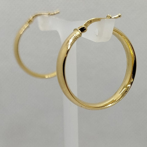 orecchini a cerchio in oro 18 carati Diam 2.5cm 3.20 gr | Gioiellitosti.it