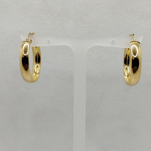 orecchini a cerchio in oro 18 carati Diam 2.5cm 3.20 gr | Gioiellitosti.it