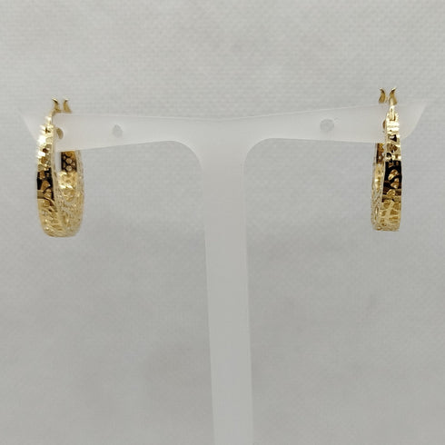 Orecchini a cerchio ovali traforati oro 18 kt 3.10 gr | Gioiellitosti.it