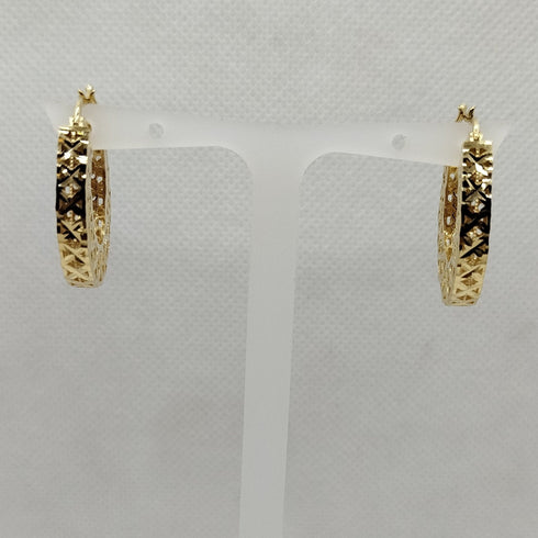 Orecchini a cerchio ovali traforati oro 18 kt 4,50 gr | Gioiellitosti.it
