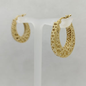 Orecchini a cerchio ovali traforati oro 18 kt 4,50 gr | Gioiellitosti.it