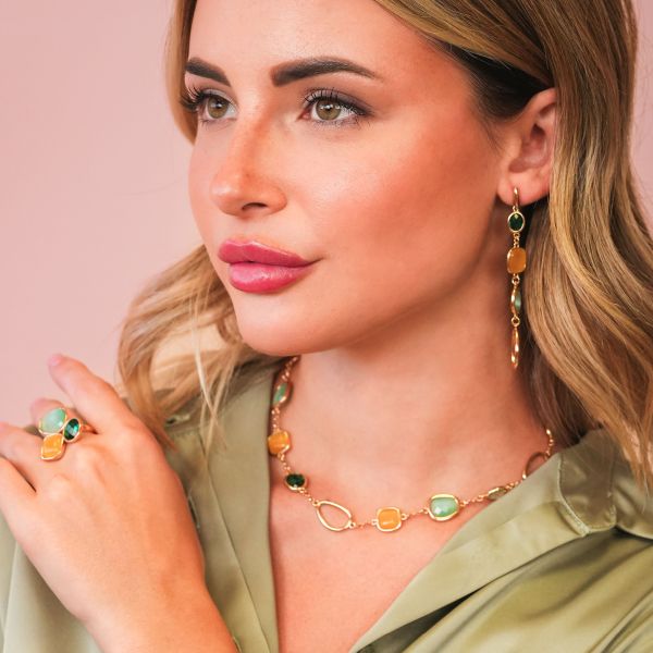 Orecchini Boccadamo XOR762D Placcati oro con pietre | Gioiellitosti.it