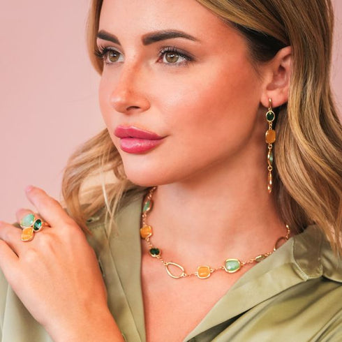 Orecchini Boccadamo XOR762D Placcati oro con pietre | Gioiellitosti.it