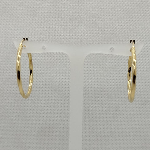 Orecchini cerchi oro 18k torchon Diam. 3.0cm 1.90gr | Gioiellitosti.it