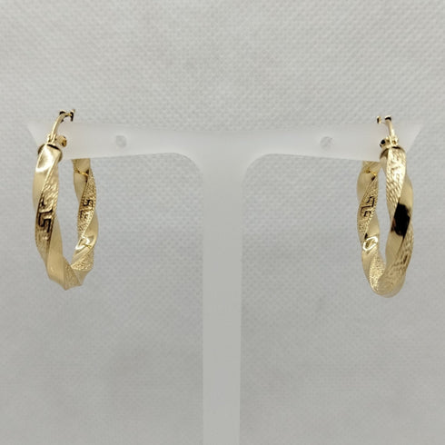 Orecchini cerchio oro 18 kt torchon Diam. 2.6cm 3.10gr | Gioiellitosti.it