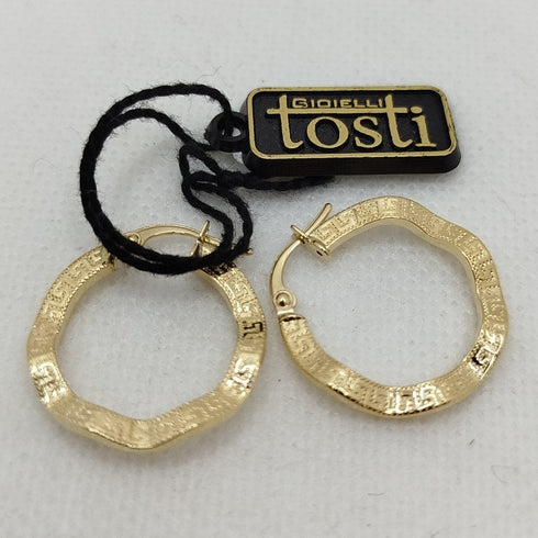 Orecchini cerchio oro giallo 18 kt 1,40 gr | Gioiellitosti.it