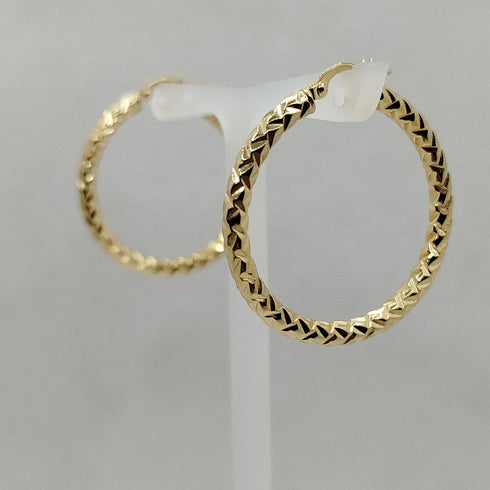 Orecchini cerchio oro giallo 18 kt 2.70 gr | Gioiellitosti.it