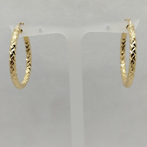 Orecchini cerchio oro giallo 18 kt 2.70 gr | Gioiellitosti.it