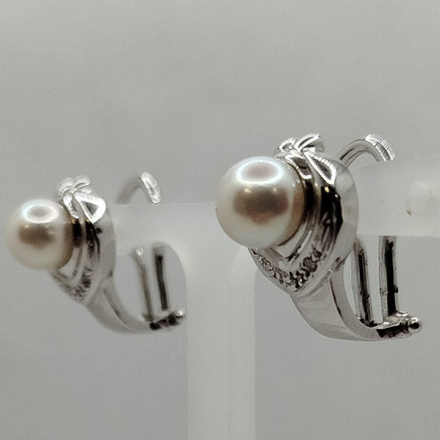 Orecchini con Perle e Brillanti oro 18k | Gioiellitosti.it