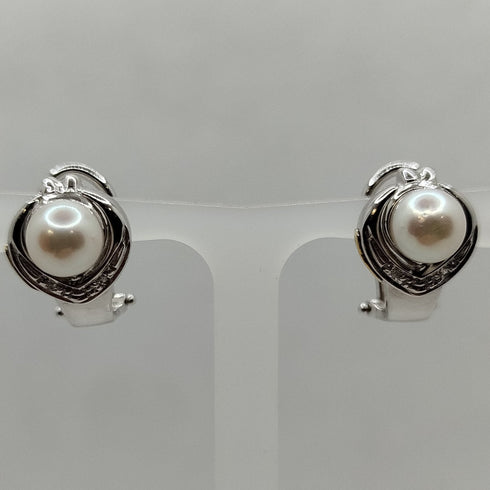 Orecchini con Perle e Brillanti oro 18k | Gioiellitosti.it