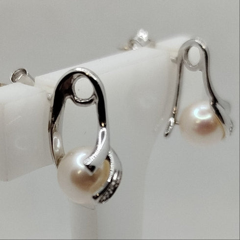 Orecchini con Perle e Brillantini oro 18k | Gioiellitosti.it