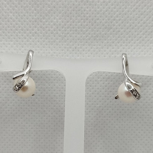 Orecchini con Perle e Brillantini oro 18k | Gioiellitosti.it