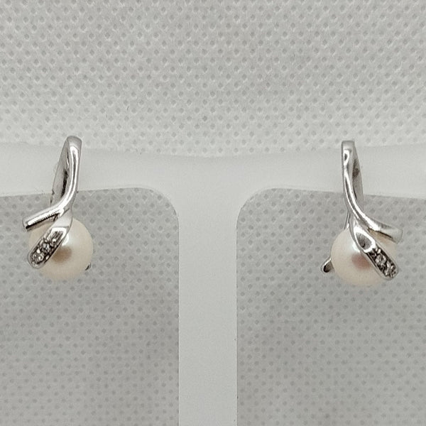 Orecchini con Perle e Brillantini oro 18k | Gioiellitosti.it