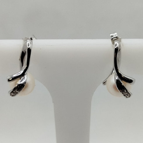 Orecchini con Perle e Brillantini oro 18k | Gioiellitosti.it