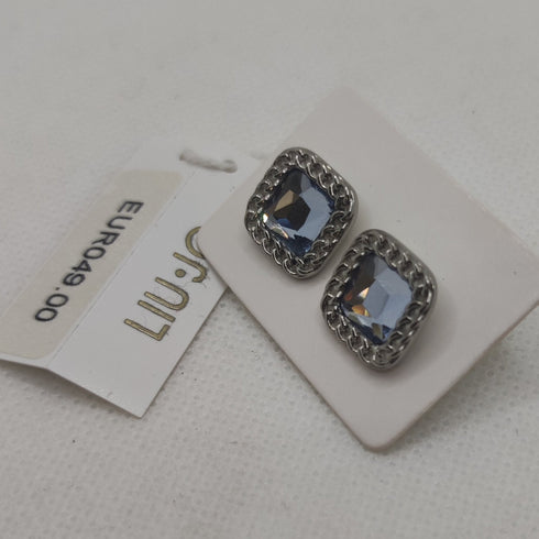 Orecchini Liu Jo LJ1280 quadrati con pietra blu | Gioiellitosti.it