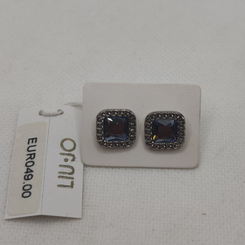 Orecchini Liu Jo LJ1280 quadrati con pietra blu | Gioiellitosti.it