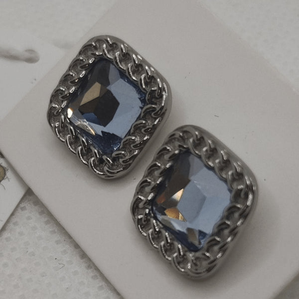 Orecchini Liu Jo LJ1280 quadrati con pietra blu | Gioiellitosti.it