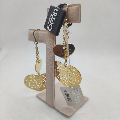 Orecchini Liu Jo LJ664 Pendenti Forma cuore colo oro | Gioiellitosti.it