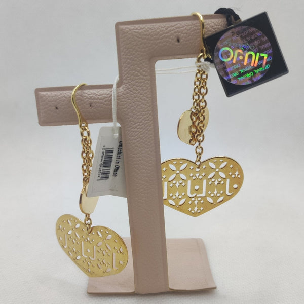 Orecchini Liu Jo LJ664 Pendenti Forma cuore colo oro | Gioiellitosti.it