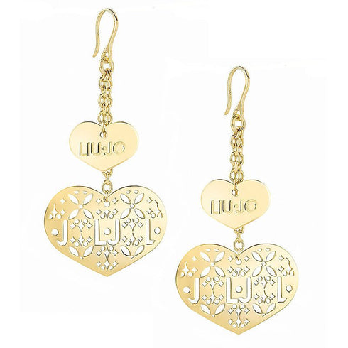 Orecchini Liu Jo LJ664 Pendenti Forma cuore colo oro | Gioiellitosti.it
