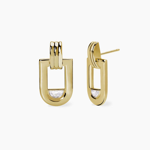 Orecchini Mabina 563946 Roma Argento Dorato Zirconi | Gioiellitosti.it