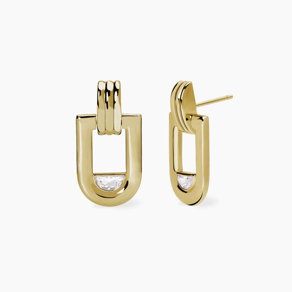 Orecchini Mabina 563946 Roma Argento Dorato Zirconi | Gioiellitosti.it