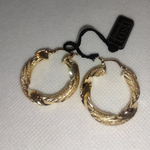 Orecchini oro 18 kt Donna Cerchi torchon 4,90 gr | Gioiellitosti.it