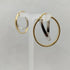 Orecchini oro bianco e giallo 18 kt a cerchio doppio 4,40 gr | Gioiellitosti.it