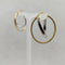 Orecchini oro bianco e giallo 18 kt a cerchio doppio 4,40 gr | Gioiellitosti.it