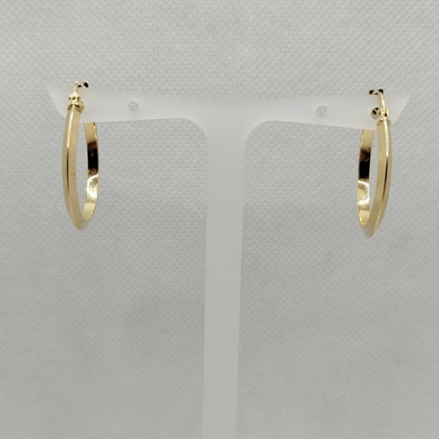 Orecchini oro giallo cerchio liscio Diam. 2.5cm 1.30 gr | Gioiellitosti.it