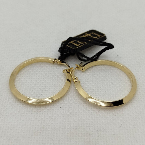 Orecchini oro giallo cerchio liscio Diam. 2.5cm 1.30 gr | Gioiellitosti.it