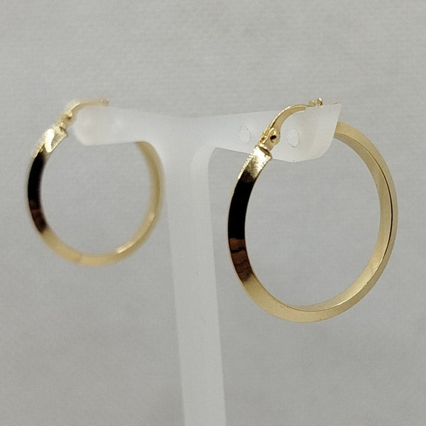 Orecchini oro giallo cerchio liscio Diam. 2.5cm 1.30 gr | Gioiellitosti.it