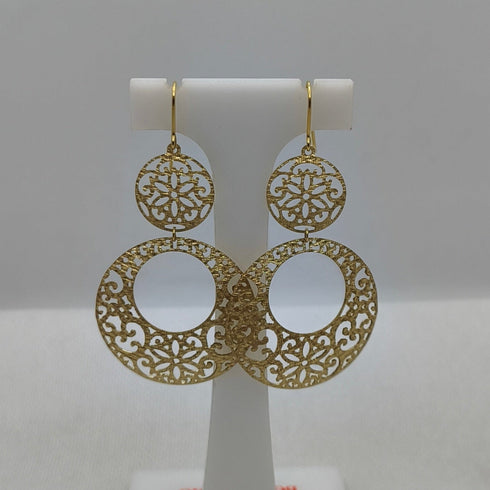 Orecchini pendenti oro 18 kt design arabic 6.40 gr | Gioiellitosti.it