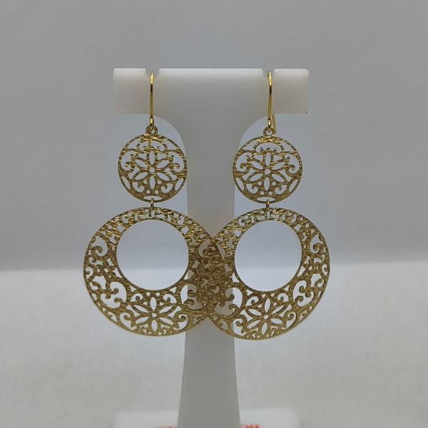 Orecchini pendenti oro 18 kt design arabic 6.40 gr | Gioiellitosti.it