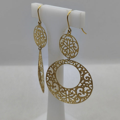 Orecchini pendenti oro 18 kt design arabic 6.40 gr | Gioiellitosti.it