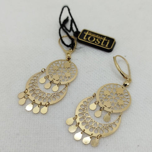 Orecchini pendenti oro stile arabesco 3.30 gr | Gioiellitosti.it