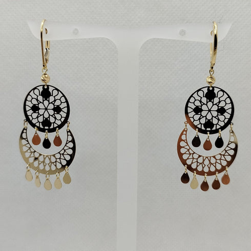 Orecchini pendenti oro stile arabesco 3.30 gr | Gioiellitosti.it