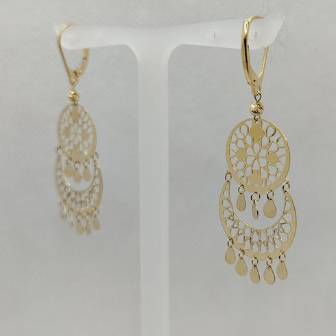 Orecchini pendenti oro stile arabesco 3.30 gr | Gioiellitosti.it