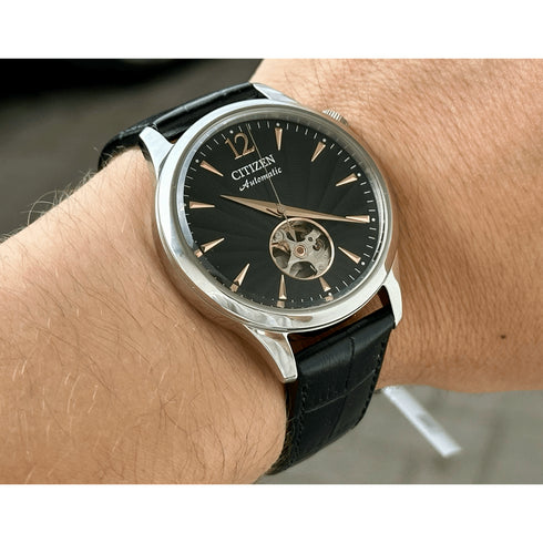 Orologio automatico Citizen NH9131 - 14E Acciaio Pelle Nero | Gioiellitosti.it