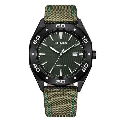 Orologio Citizen Metropolitan Sport BM7635-01X Eco Drive Verde | Gioielli Tosti