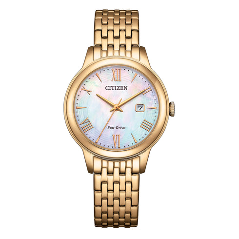 Orologio Donna Placcato Oro Citizen Lady Eco Drive EW2623 - 53D | Gioiellitosti.it